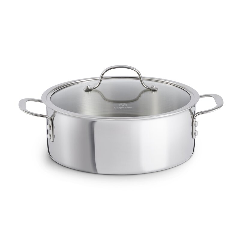 Calphalon 5 Qt. Tri-ply Stainless Steel Round Dutch Oven & Reviews Calphalon 5 Qt Dutch Oven Stainless Steel